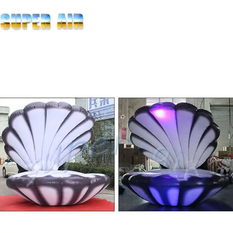 Wunderschöne aufblasbare Muschel für Hochzeitsfeiern, Party-Dekoration mit Perle