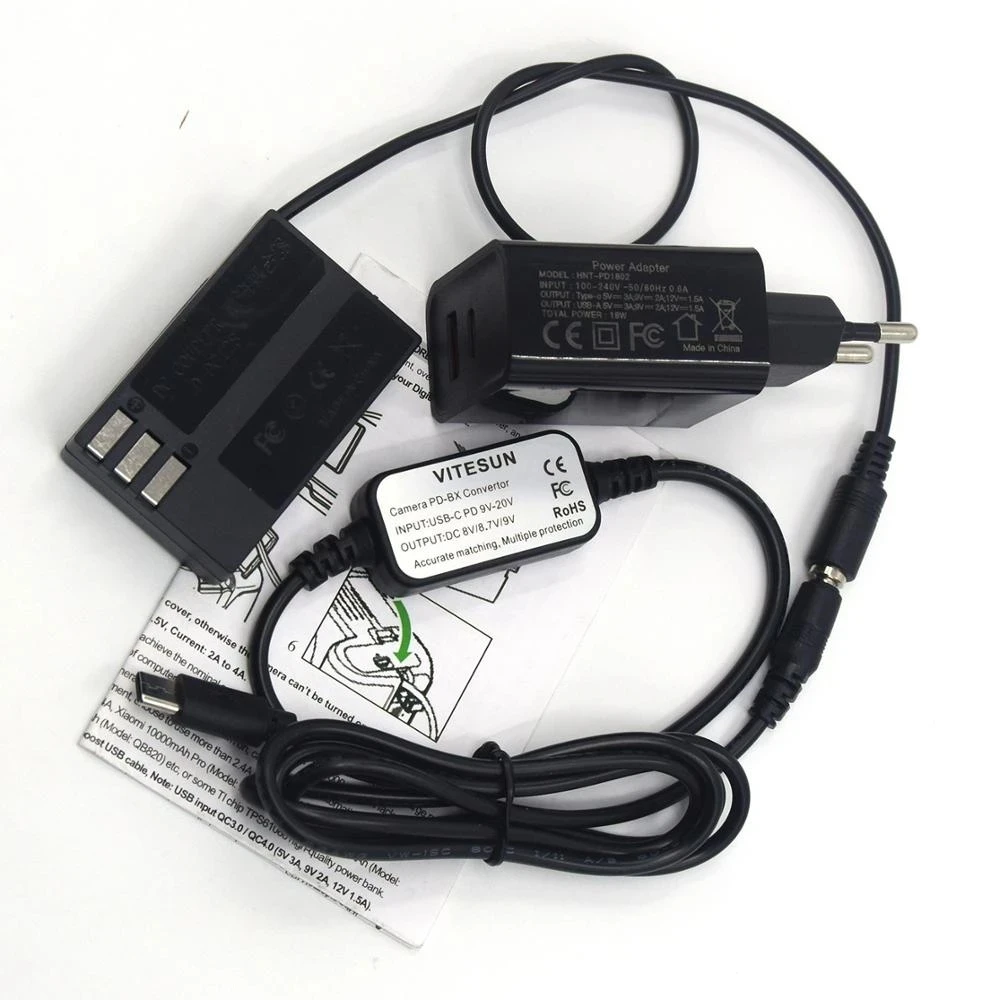 D-LI109 Dummy Batterij D-DC128 Dc Koppeling Usb C Naar Dc Kabel Pd Oplader Voor Pentax K-70 K-50 K-30 K-R K-2 K-S1 K-S2 Camera