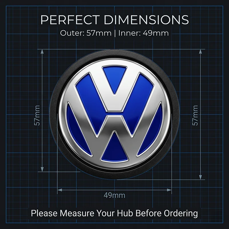 4pc Car Wheel Center Hub Cap Sticker Auto Tire Emblem Badge Decal For VW Jetta MK5 MK6 Golf-4 5 6 7 Passat 3B7 601 171 B5 B6 B7 view 2