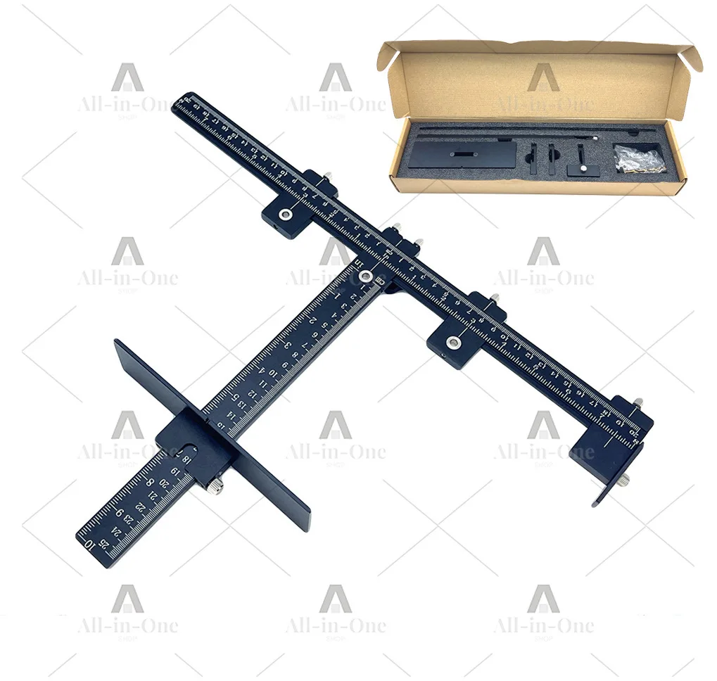 Aluminum Alloy Handle Punch Positioner Cabinet Hardware Jig Cabinet Door Handle Installation Punch
