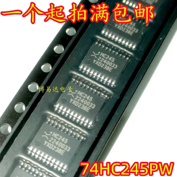 New Original 74HC245PW Screen Printed HC245 SMT TSSOP-20 Bus Transceiver Chip