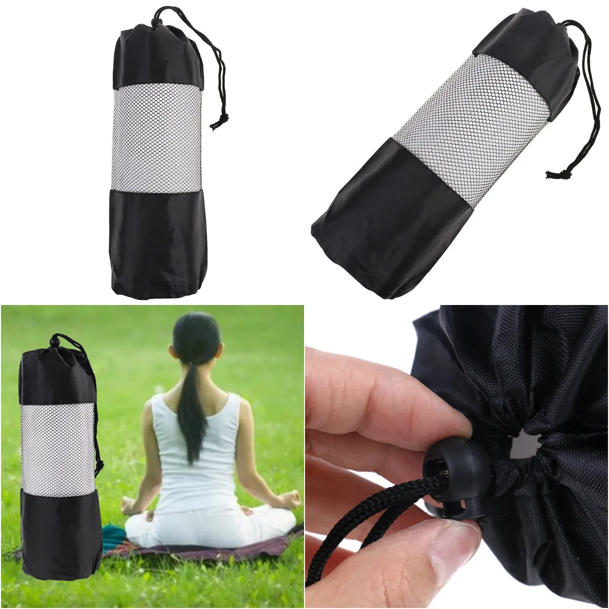 Sport Exercise Mat Carry Strap Drawstring Bag Gym Bag Fitness Backpack 35*10.5cm Outdoor Yoga Bag Canvas Practical Yoga Pilates