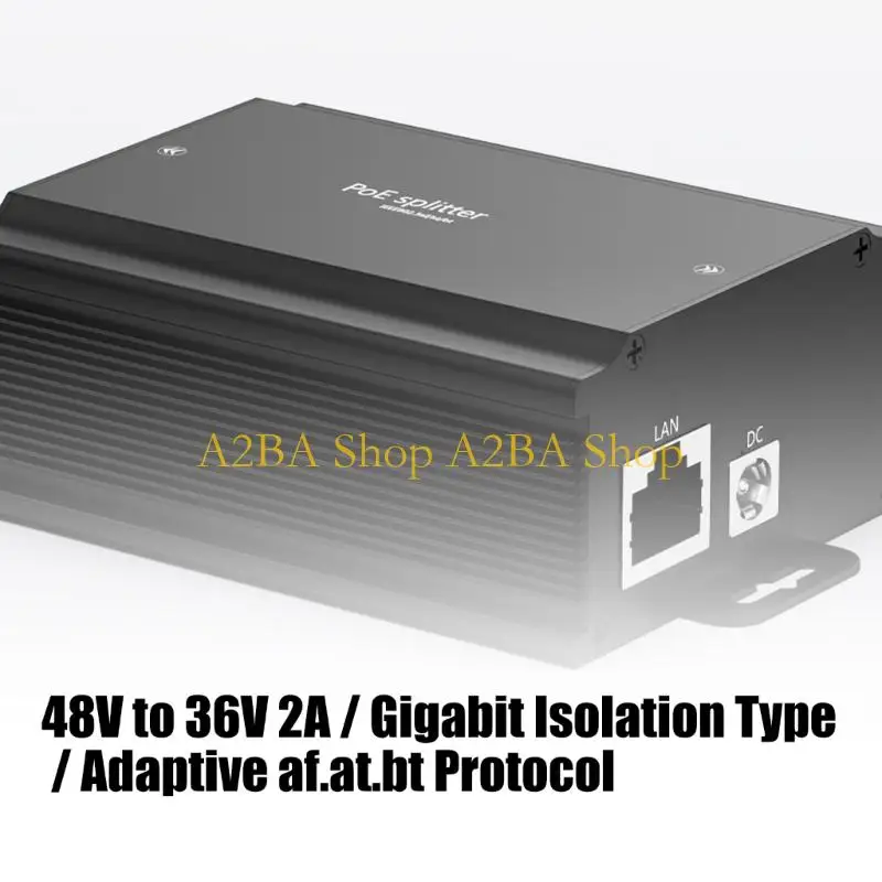 A2BA 48V To 36V 2A PoE Splitter Metal Housing Standard For Office Networking Use