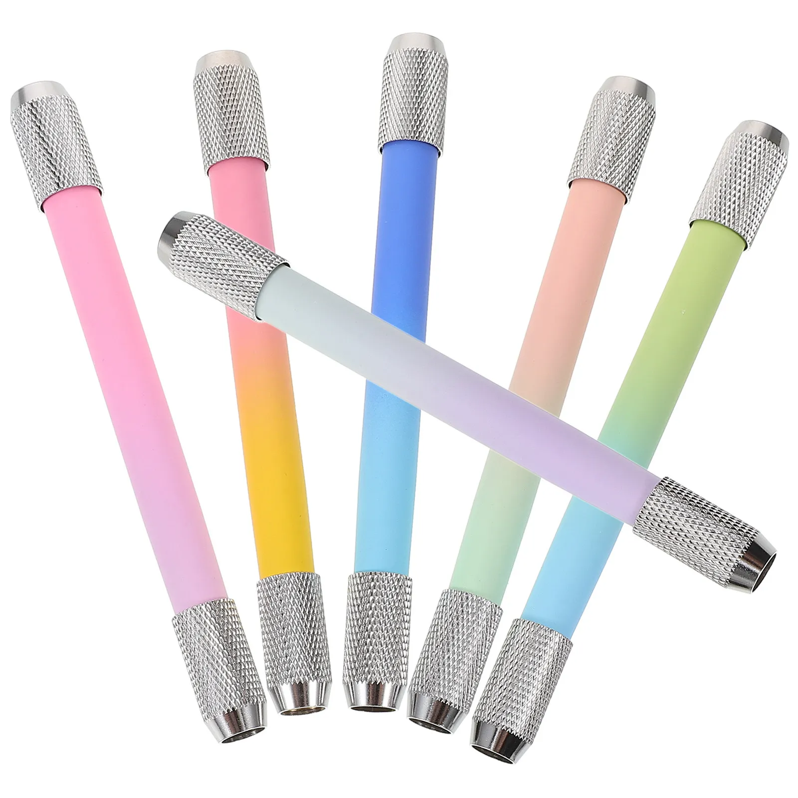 

6Pcs Metal Pencil Extender Reusable Extension Holder for Artists Sturdy Short Pencil Lengthener for Home Office Art Studio Use