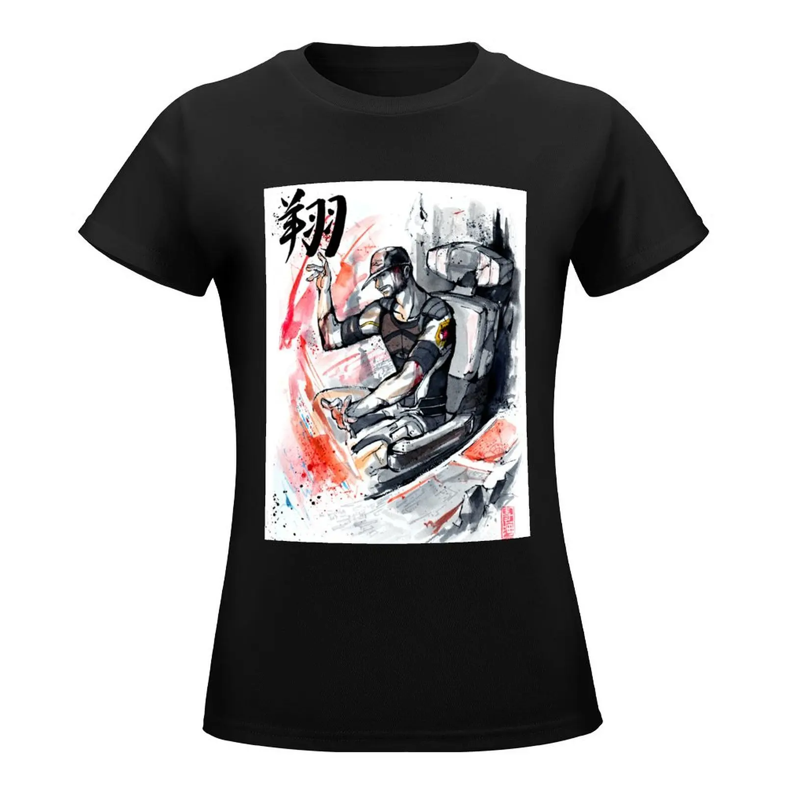 Joker from Mass Effect sumi ink and watercolor T-Shirt animal print shirt for girls cute tops tops Women