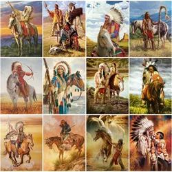 DIY Diamond Painting by Number Full Square Indian Diamond Embroidery Portrait Crystal Picture Rhinestones Horse Home Decoration