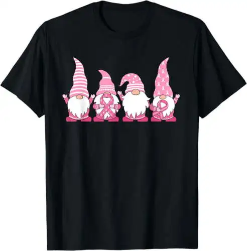 

2025 new model Gnomes Breast Cancer Awareness Peace Lover Gift WomenT-Shirt