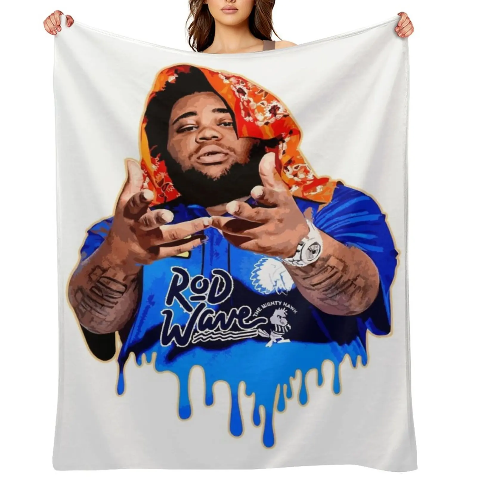 

rod wave v2 Throw Blanket Thin Heavy Retros Luxury St Blankets