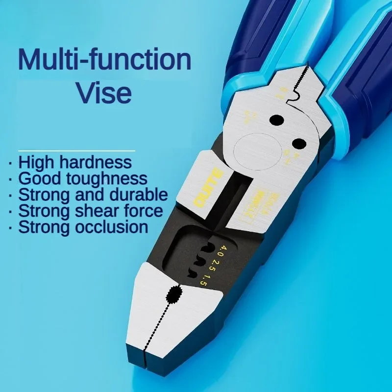 Multifunctional Steel Pliers Mechanical Workshop Tool Metal Cutting Electrician Wire Stripper Professional Grade Vice Hand Tools