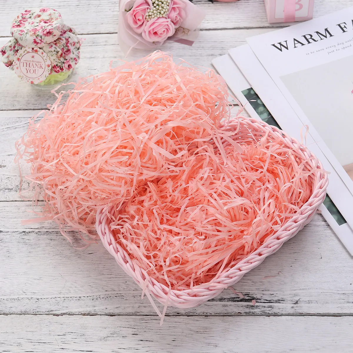 Relleno de Papel Rafia para Envolver Regalos y Rellenar Cajas, Confeti de Papel de Seda Natural, 20G/Bolsa