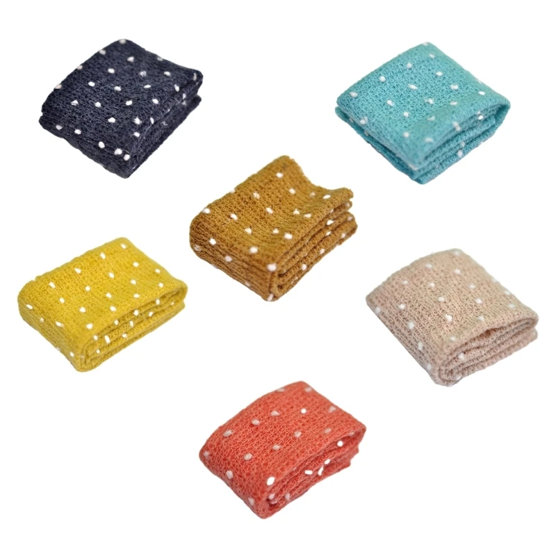 Newborn Blanket Baby Photography Props Cloth Cotton Knitted Elastic Wrap Soft Breathable Sleeping Mat Infant Essential P31B