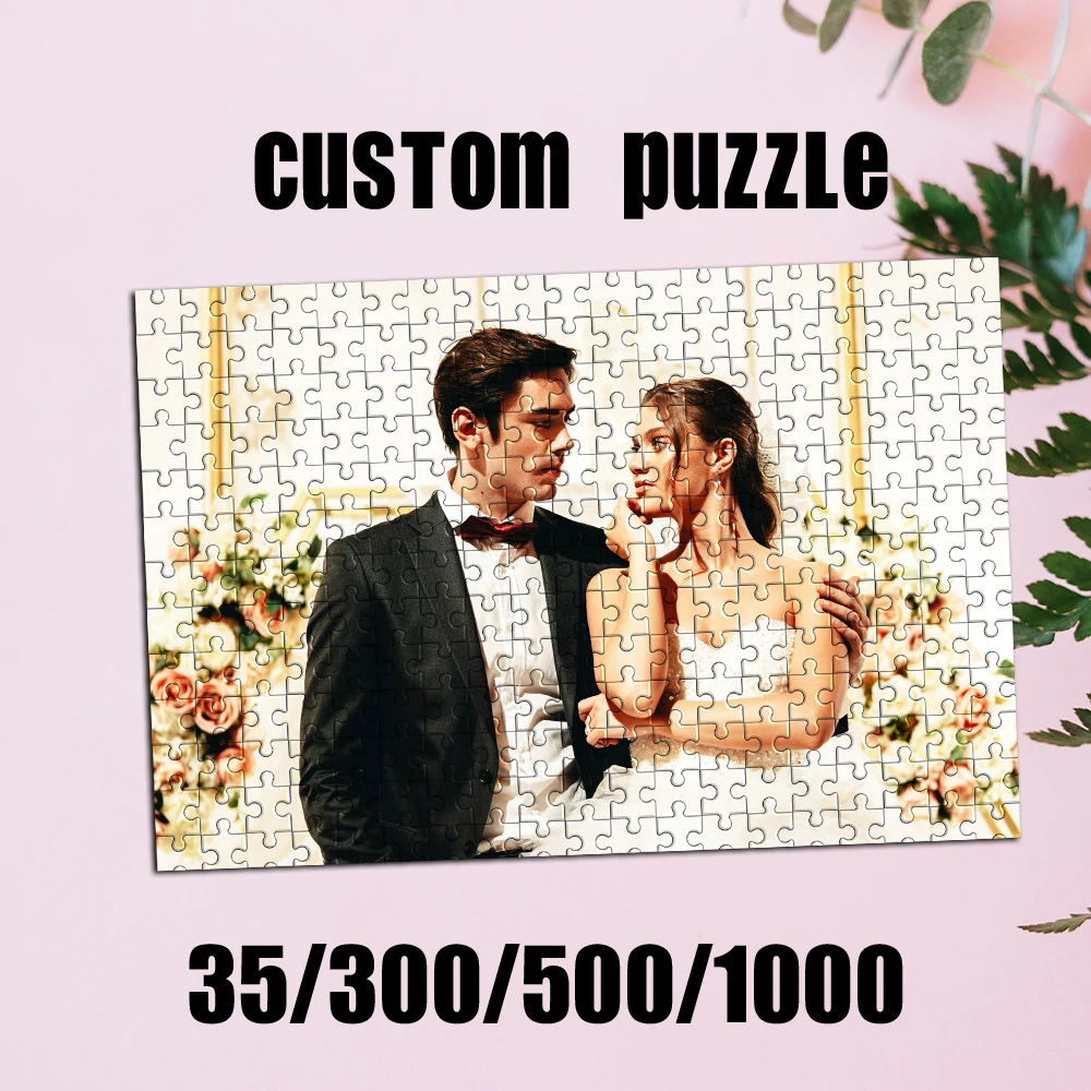 35/300/500/1000pcs Personalized Custom Photo Puzzle Customize Couple Custom Photo Puzzle