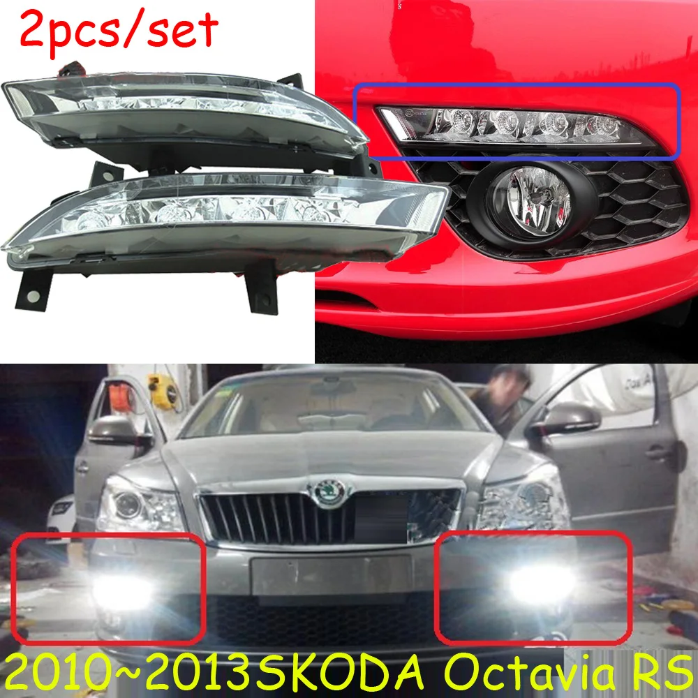 car bumper headlight for skoda Octavia daytime Light,Octavia fog light LED,2009~2014y Octavia headlight