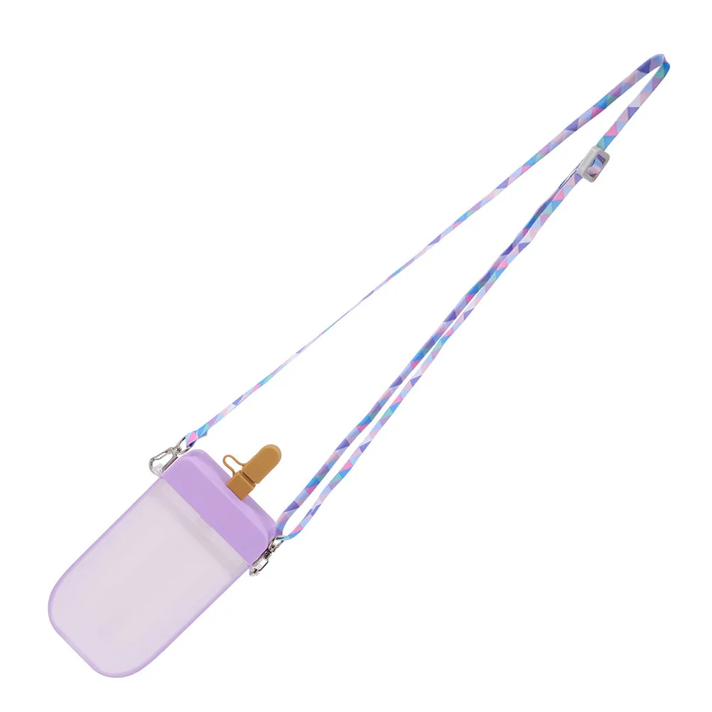 

Adorable Popsicle-Shaped Water Bottle for Summer Outdoor Portable Cold Beverage Cup with Straw Fruit Tea Juice Travel Friendly