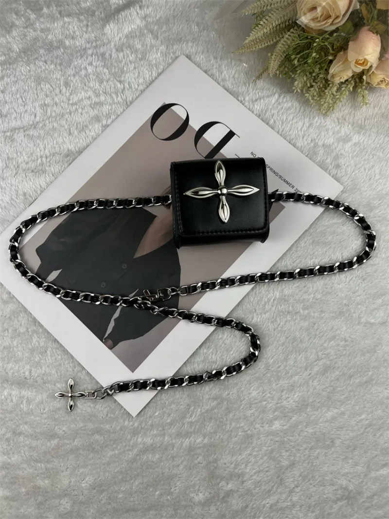 2026 نمط صغيرتي المرأة قابل للتعديل حقيبة بحزام على شكل سلسلة مع سلسلة انفصال تنوعا عبر شكل صغير الشرير نمط حقيبة الخصر الصغيرة #3