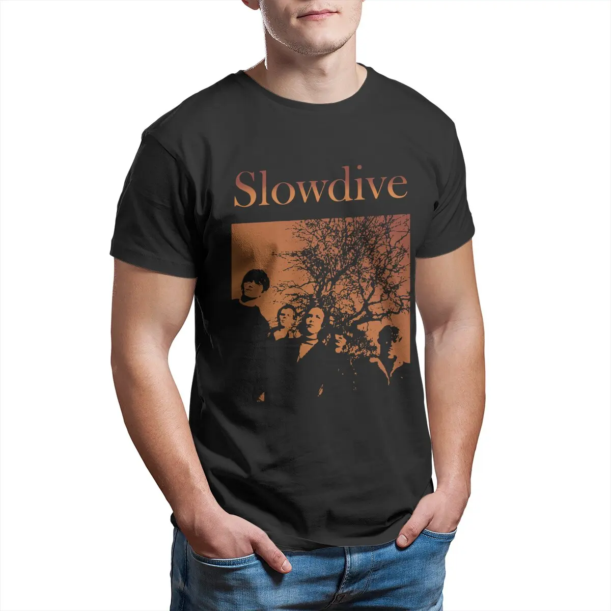 Men's Slowdive Tour 90s  T Shirt  Cotton Tops Casual Short Sleeve O Neck Tee Shirt Classic T-Shirts