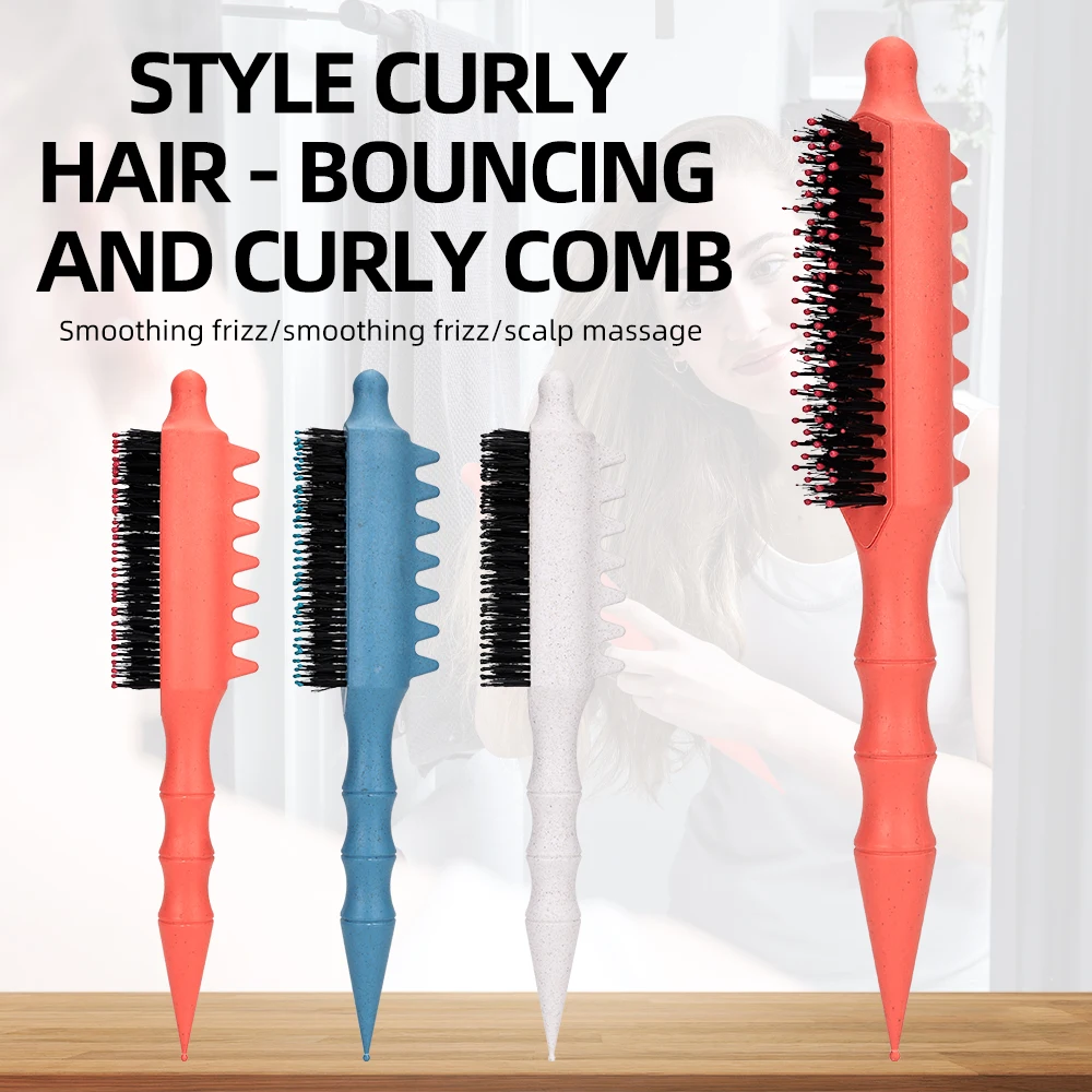 

1PCS Salon Quality Hair Teasing Brush Rat Tail Back Combing Styling Tool Nylon Bristles for Volume And Texture Creation