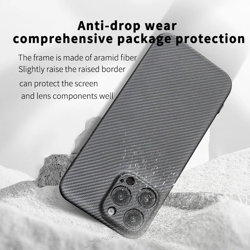 Ultra-Thin Original  Carbon Fiber Case for iPhone 16 Series  Aramid Fiber Cover for iPhone 16, 16 Pro, 16 Pro Max & 16 Plus image 6