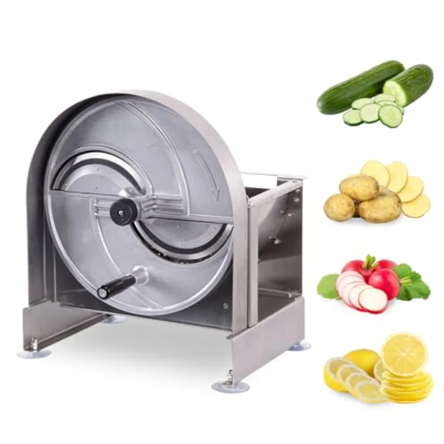 Commercial Manual Fruit Vegetable Slicer 0.2-12mm Adjustable Thickness Stainless Steel Multifunctional Commercial Manual Slicer