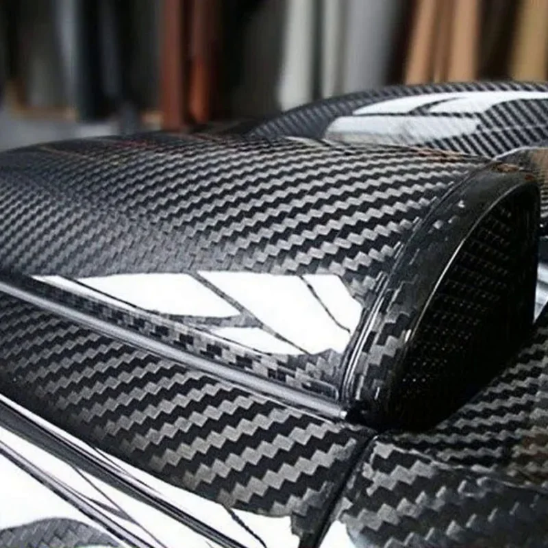 5D Carbon Fiber Vinyl High Glossy Black 5D Texture Film Wrap Car Motocycle Decal Sticker Color Change