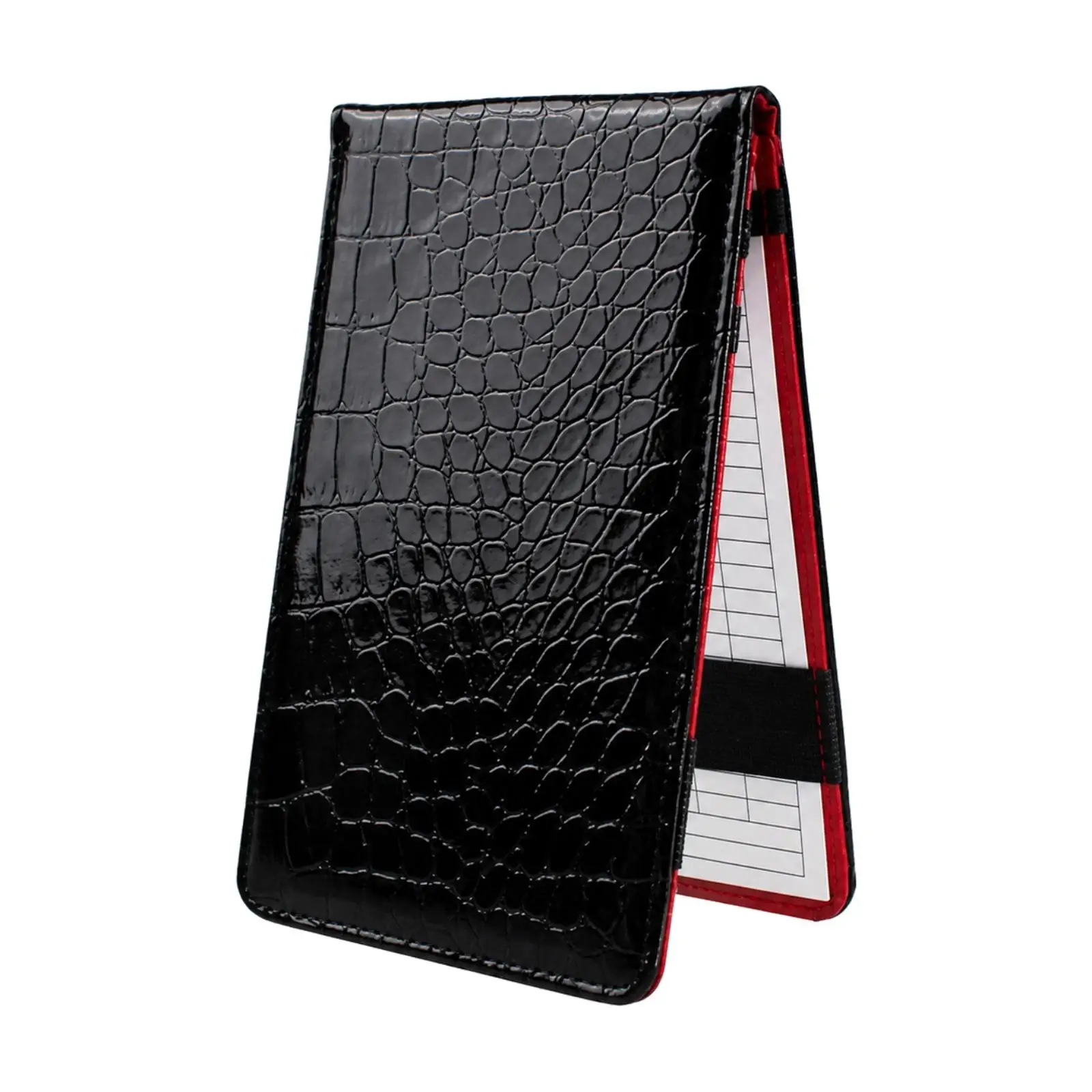 Golf Score Record Notebook PU Leather Elastic Band Scorecard Book for Golf Caddy Accessories Golf Bag and Practice