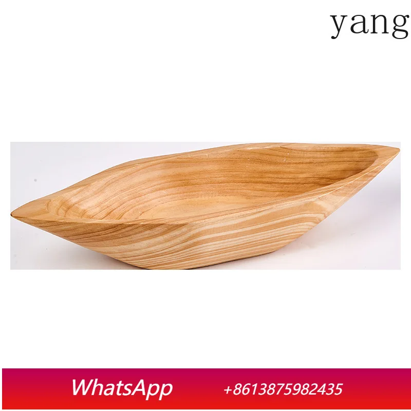 

CX Creative Wooden Fruit Plate Snack Fruit Solid Wood Acacia Plate