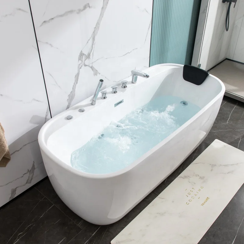 

STLFFactory CheapPrice Hot Selling Massage Bathtub Whirlpool Indoor Freestanding Spa BathTub Acrylic AirJetTub Jacuzzier Bathtub