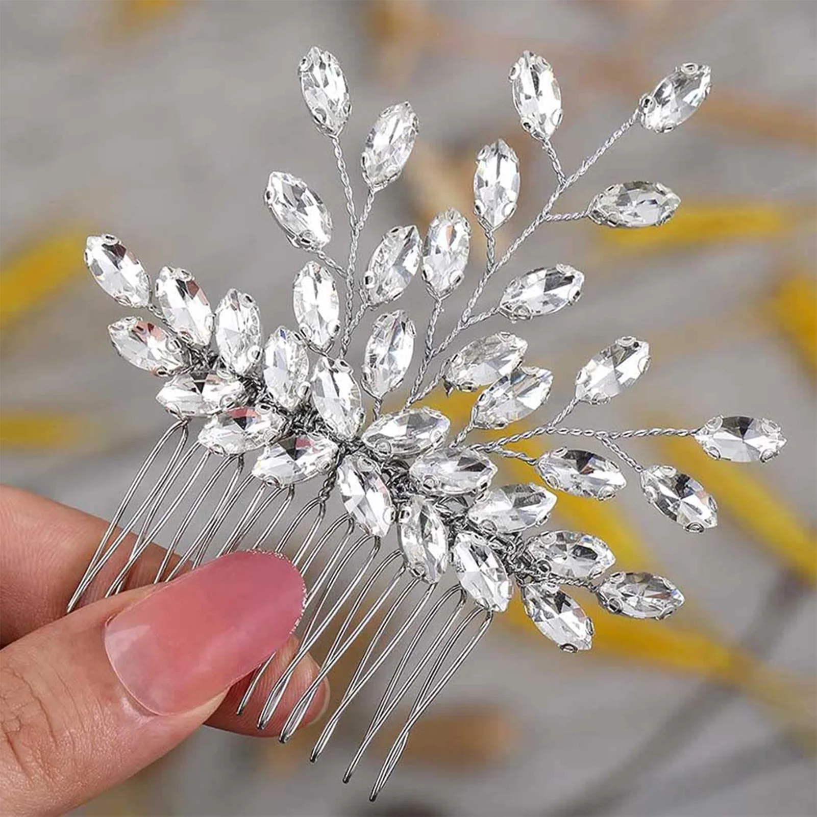 Wedding Comb Head Jewelry Bride Hair Clips Headpiece Crystal Women Tiaras Bridal Hair Accessories Women Hair Ornaments SL