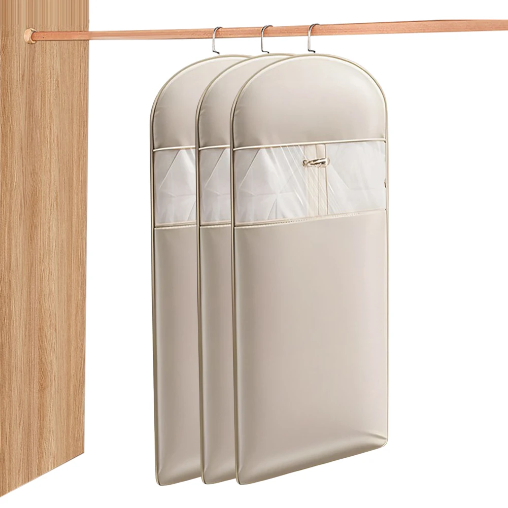 Space Saving Hanging Garment Bag Transparent Visibility Hanging Protector Down Coat Compression Dust Cover for Closet Storage