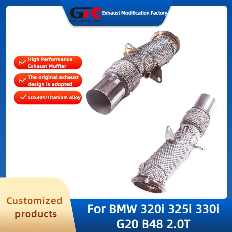 

GFC Catless Downpipe Exhaust Pipe for BMW 320i 325i 330i G20 B48 2.0T High Performance 304 Stainless Steel Car Exhaust System