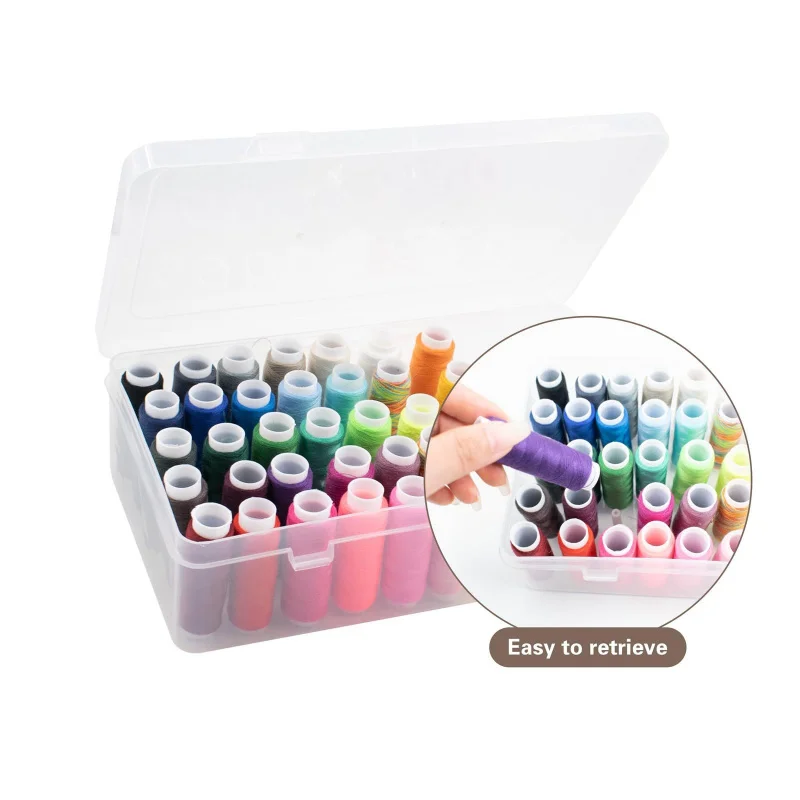 42-teilige multifunktionale Stickerei- und Nähgarn-Aufbewahrungsbox aus Kunststoff, Nähwerkzeug-Desktop-Set-Box