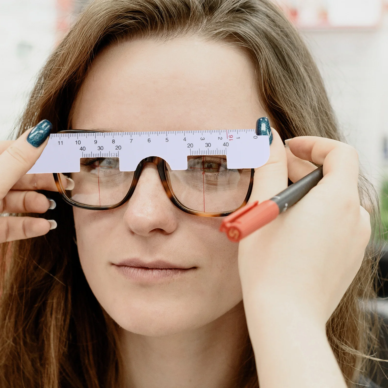 

5 Pcs Pupil Distance Measurement Glasses Millimeter Ruler Eyeglasses Caliper Long Eyepiece Pd Optical Sticks