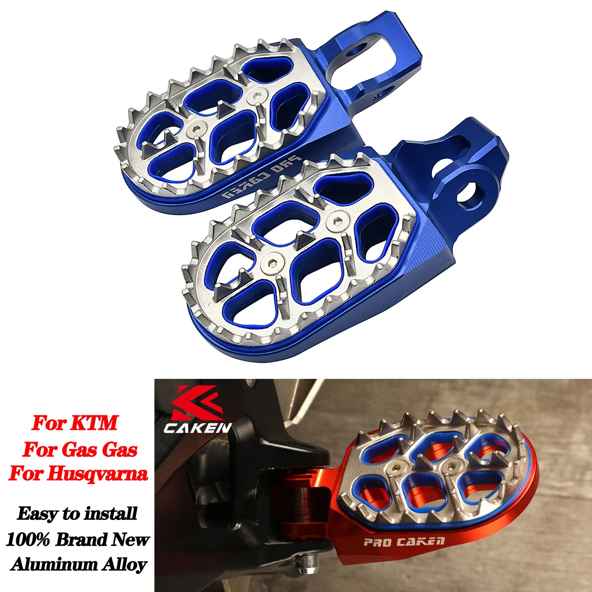 

For KTM EXC EXCF SX SXF XC XCF85 125 250 300 350 450 500 2017-2023 Dirt Pit Bike Motorcycle Foot Rest Pegs Footrest Footpeg