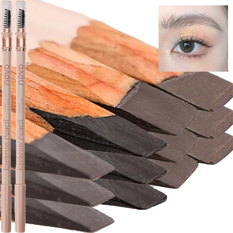 Natuurlijke Matte Wenkbrauw Pen Professionele Wilde Wenkbrauw Makeup Tools Waterdichte Blijvende Wenkbrauw Enhancers Double-Ended Cosmetica