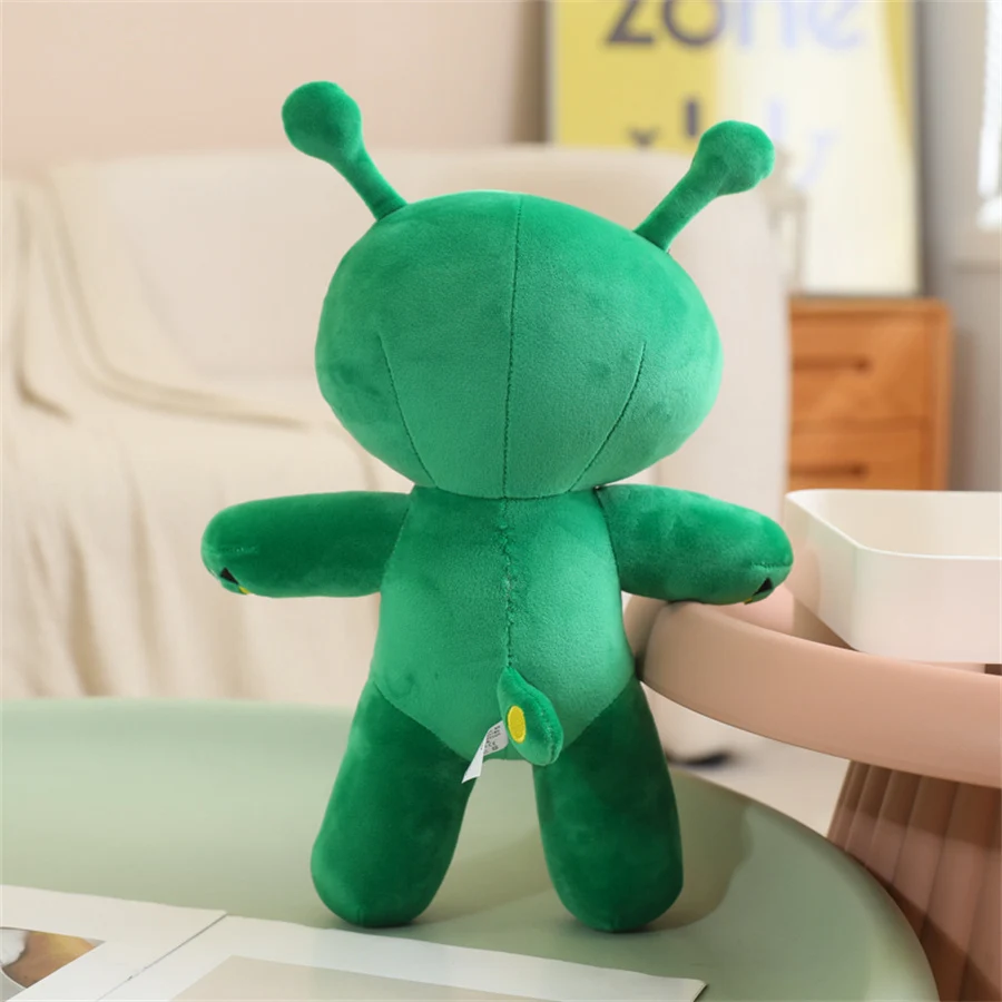 34CM Green Alien Plush Toy Anime Tentacled Horn Alien Monsters Horror Doll  Soft Throw Pillow kids Birthday Christmas Gift