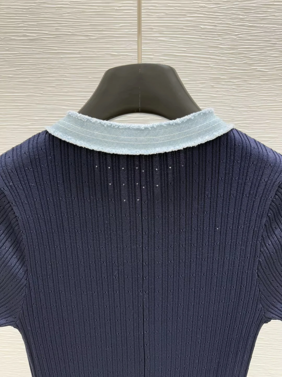 Designer Brand Solid O-neck Short Sleeve Buttons Knitted Sheath Long Dress Classical Basics Slim Female Clothes