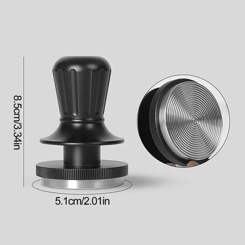 Constant Pressure Coffee Tamper com alça ergonômica, Force Impact, Base de aço inoxidável, 51mm