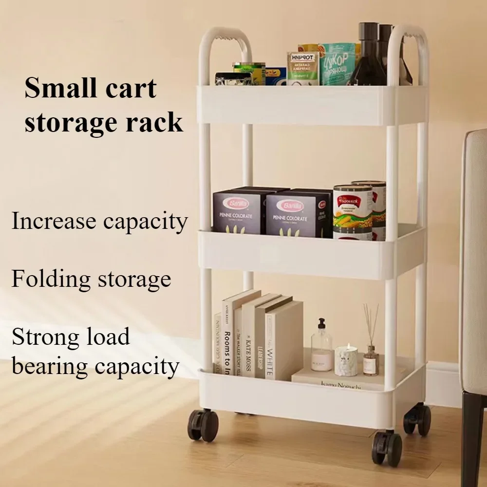 Bookshelf Storage Trolley Home Universal Muti-Tier Storage Rack Hot Household Rolling Storages Cart Multi-Layer Small Cart Rack