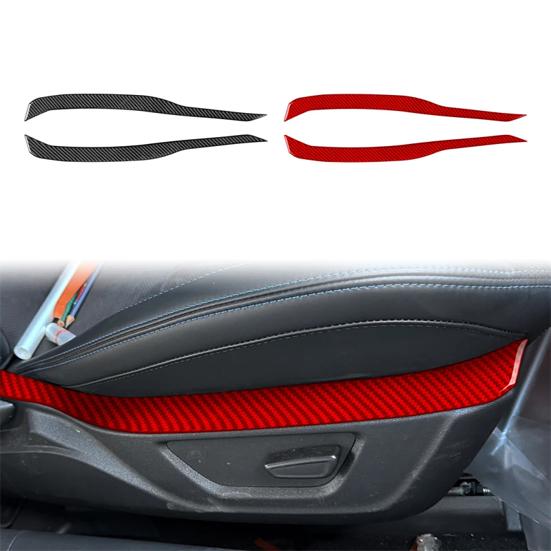 

Real Soft Carbon Fiber Sticker For Ford Mustang GT 2024 2025 LHD RHD Car Driver Passenger Seat Panel Decor Interior Trim