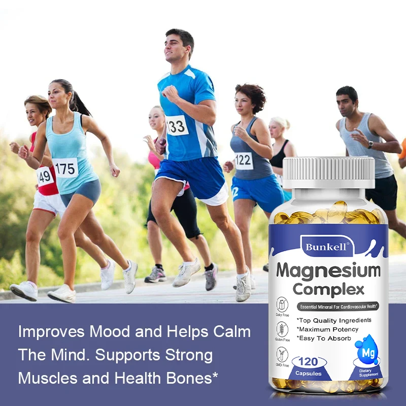

Magnesium Glycinate 500mg Complex Capsules - with Zinc & Vitamin D3, High-Absorption for Sleep, Muscle & Heart Health, Non-GMO