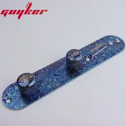 GUYKER Electric Guitar Titanium Alloy Control Plate Knob Damascus For Fend TL Parts Replacement