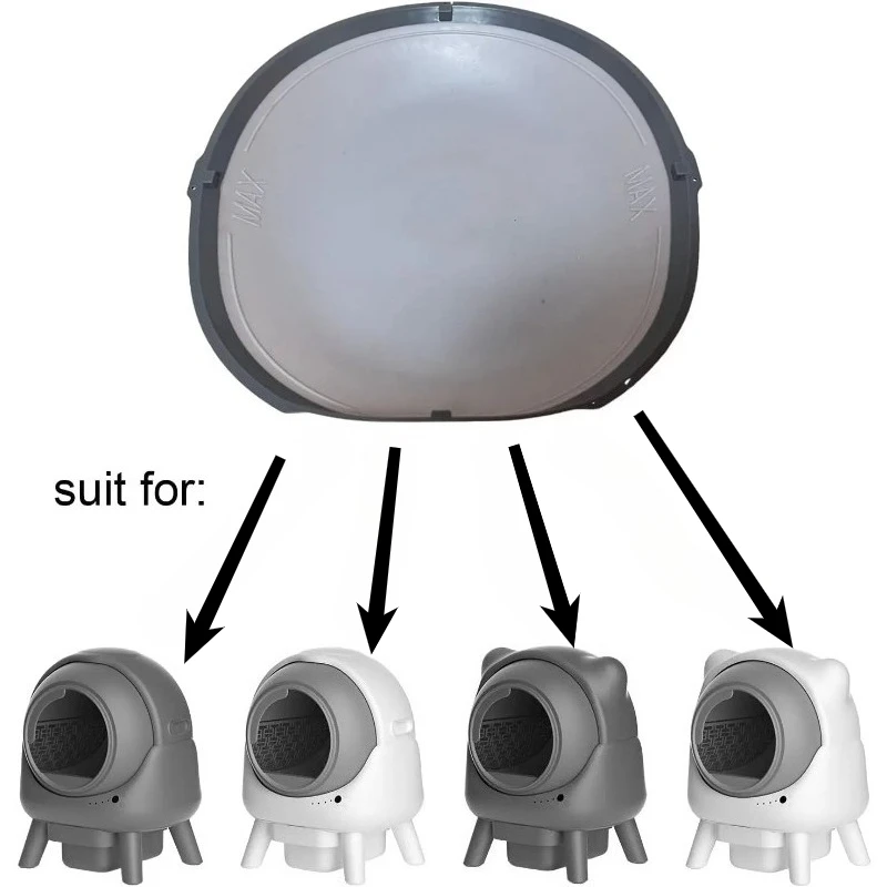 Automatic Cat Litter Box Accessories Silicone Mat Replacement Gray Spare Parts Seamless Silicone Pad for ELS Smart Cat Toilet