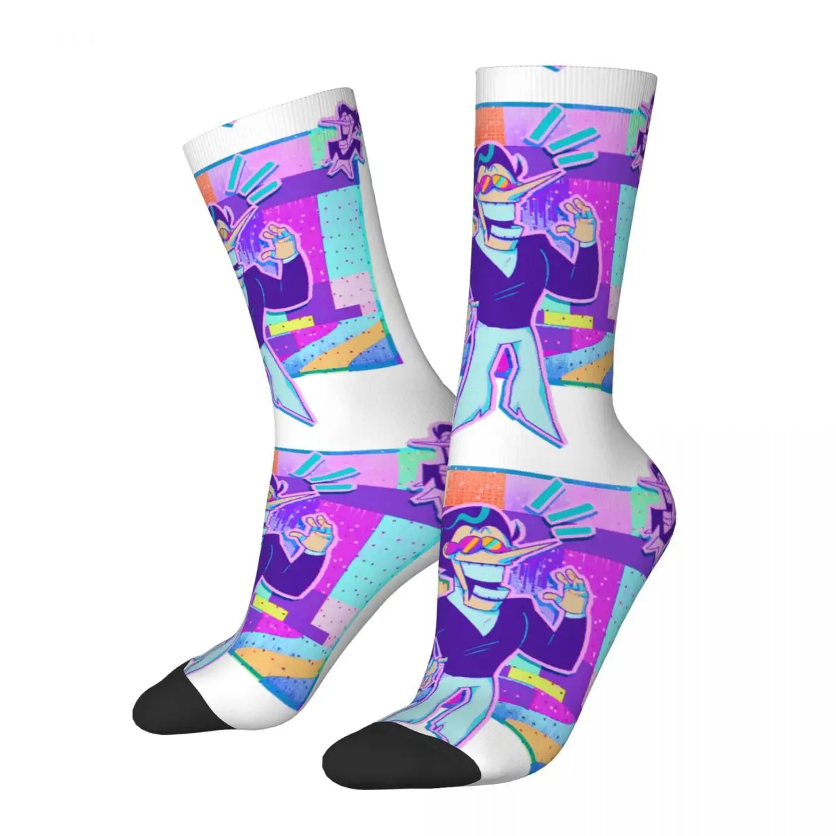 Hip Hop Colorful Spamton Men's Socks Unisex Deltarune Street Style Seamless Printed Funny Novelty Happy Crew Sock Boys Gift