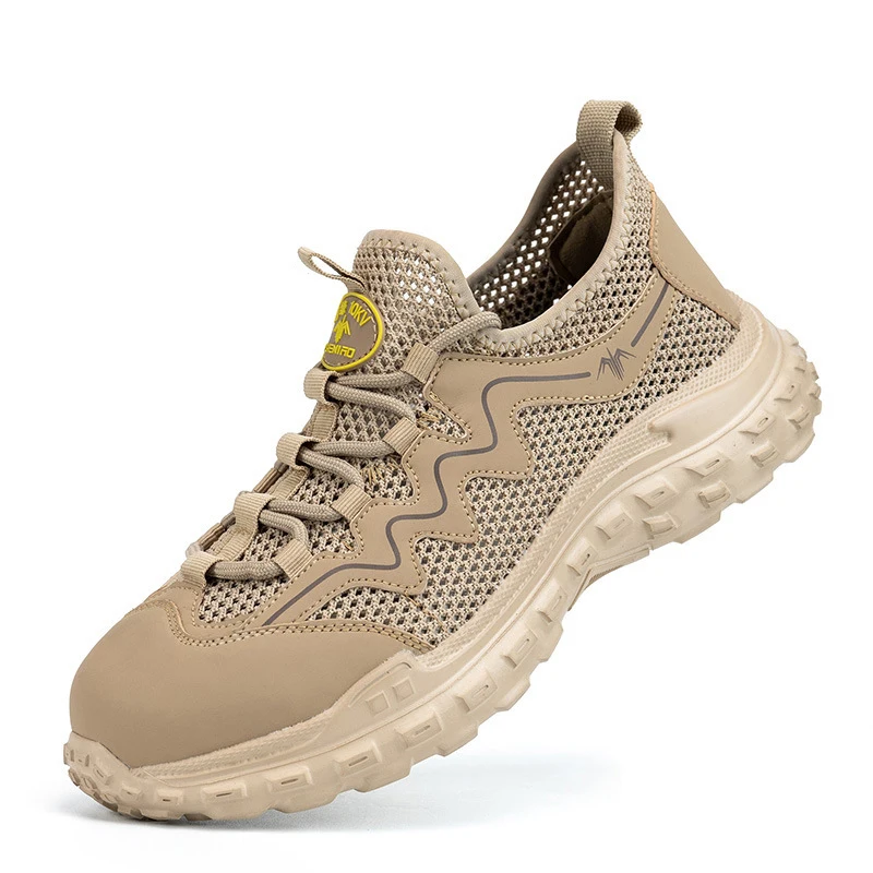 large size mens casual breathable steel toe covers working safety shoes worker summer security boots insulated sneakers protect