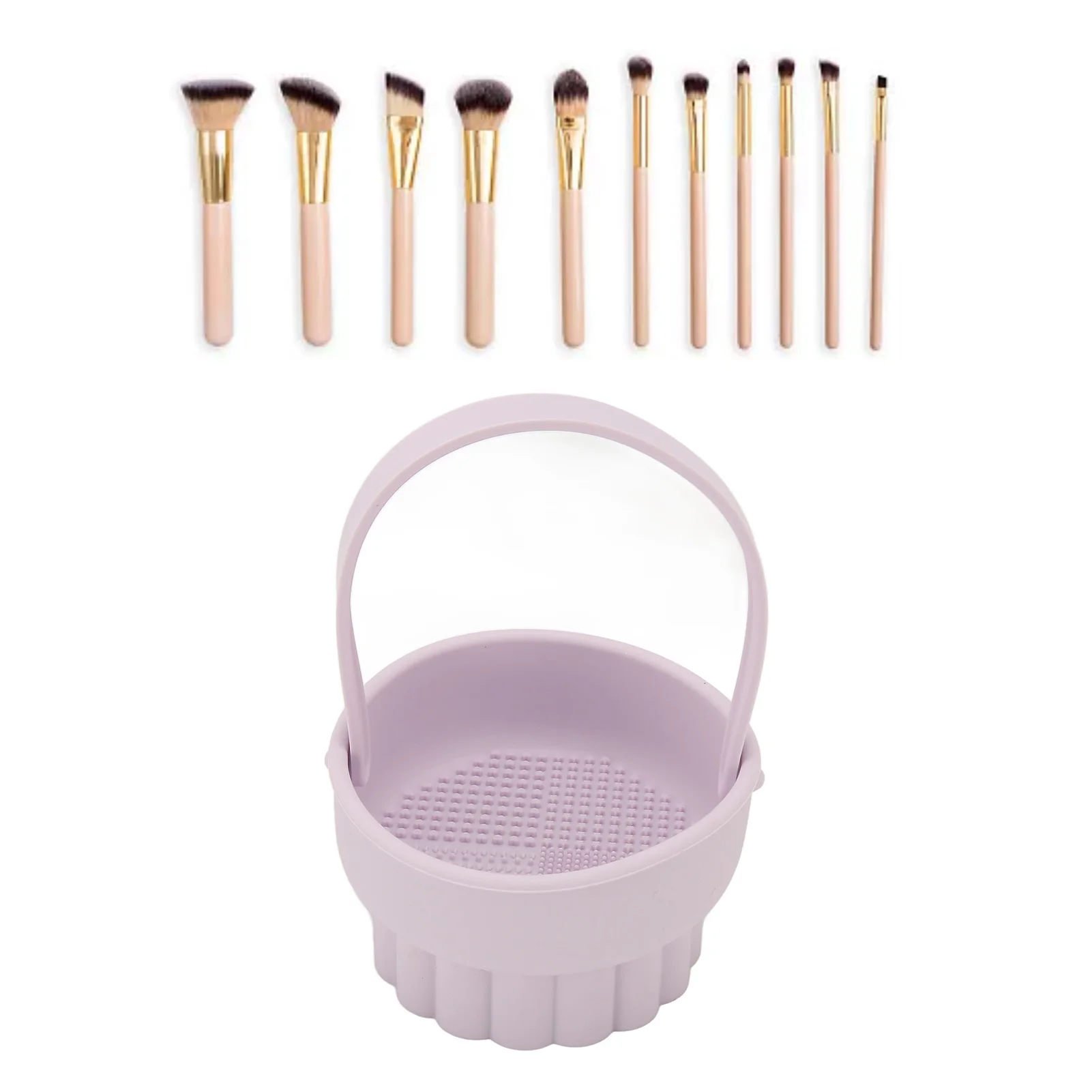 Brosse à maquillage en silicone à séchage rapide, éponge cosmétique multifonctionnelle, bol à poils, nettoyant pour livres