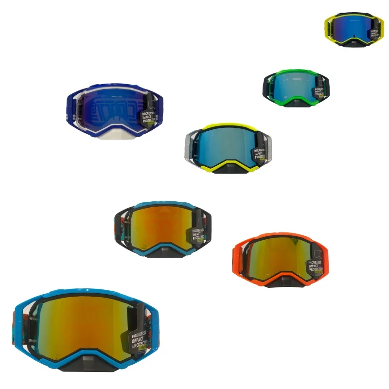 Long Distance Motorcycle Ride Goggles Lightweight Shock Resistant PC Lens Outdoor Motorbike Protective Eyewear