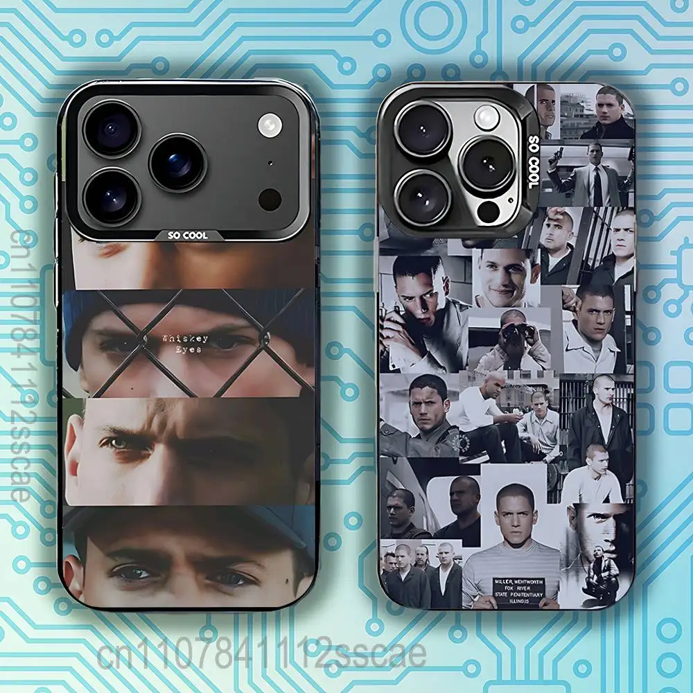 

P-Prison Break TV Series Black Phone Case Compatible with iPhone 17 16 15 14 13 12 11, Pro, Max, Plus, E, Air, Mini