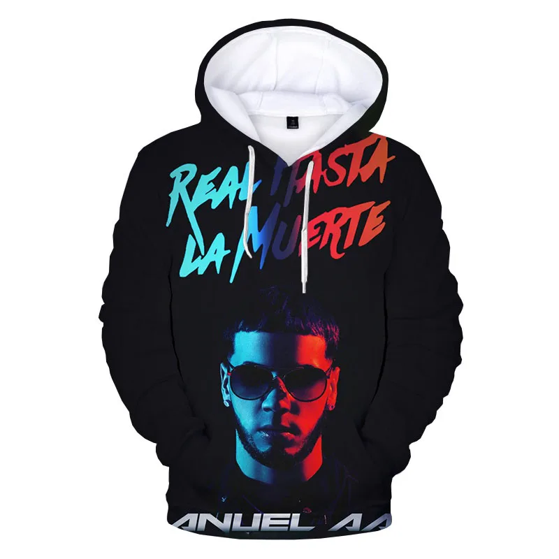 Sweats à capuche College 3D pour garçons et filles, Real Hasta La Muerte, Rared Anuel AA, Hip Hop, Streetwear, Manteau, Vêtements pour enfants, 2023