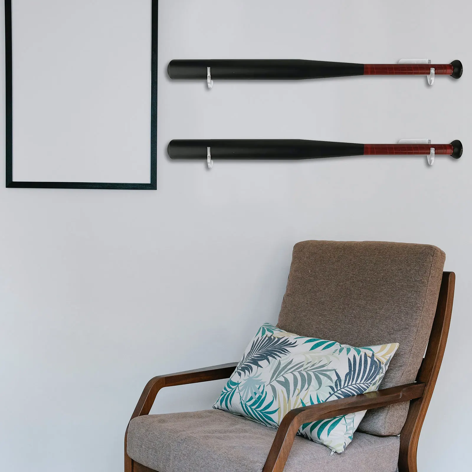 

2Pairs Hockey Bat Display Racks Acrylic Bat Storage Stand Shinny Holder Durable Practical Home Display Showing Rack