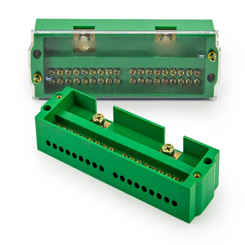 FJ6 Single Phase 2-In 18-Out Electrical Junction Box 220V Household Meter Box Terminal Block